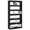 vidaXL Book Cabinet Black Oak 100 x 30 x 198 cm Engineered Wood