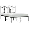 vidaXL Metal Bed Frame without Mattress with Headboard Black 120x200cm