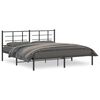 vidaXL Metal Bed Frame without Mattress with Headboard Black 183x213cm