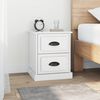 vidaXL Bedside Cabinet High Gloss White 39x39x47.5 cm Engineered Wood