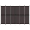 vidaXL 6-Panel Room Divider Brown 300x200 cm Fabric