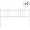vidaXL Garden Fence BOXTEL 9 pcs 15.3 x 0.6 m Powder-coated Steel