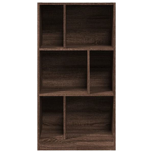 vidaXL Bookcase Brown Oak 57x28.5x107.5 cm Engineered Wood