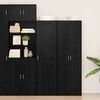 vidaXL Highboard 2 pcs Black Oak 50 x 42.5 x 185 cm