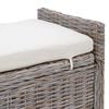 vidaXL Storage Bench with Cushion Grey 110 x 40 x 50 cm Rattan