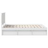 vidaXL Bed Frame with Headboard White 160 x 200 cm Solid Pine Wood
