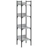vidaXL Bookshelf 4-Tier Grey Sonoma 35x30x138.5 cm Engineered Wood