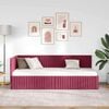 vidaXL Corner Bed Frame with Headboard Wine Red 80 cm x 200 cm Velvet
