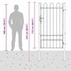 vidaXL Fence Gate Grey 100 x 175 cm Powder coated steel