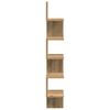 vidaXL Wall Corner Shelf Artisan Oak 20x20x127.5 cm Engineered Wood