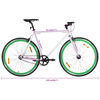vidaXL Fixed Gear Bike White and Green 700c 51 cm
