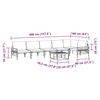 vidaXL Garden Sofa Set with Cushion 7 pcs Black Steel