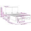vidaXL Bed Frame with Drawer Grey Sonoma 150 x 200 cm Engineered Wood
