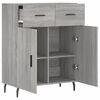vidaXL Sideboard Grey Sonoma 69.5x34x90 cm Engineered Wood