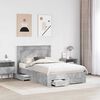 vidaXL Bed Frame Concrete Grey 120 x 200 cm Engineered Wood