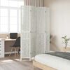 vidaXL Room Divider 4 Panels White Solid Wood Paulownia