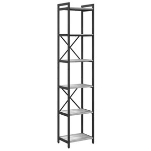 vidaXL Bookshelf 40 x 30 x 189.5 cm Engineered Wood Grey sonoma