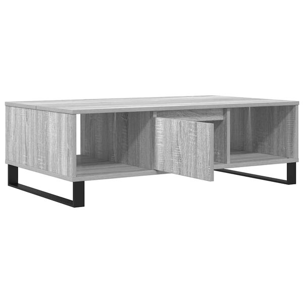 vidaXL Coffee Table Grey Sonoma 104x60x35 cm Engineered Wood