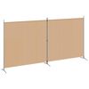 vidaXL 2-Panel Room Divider Beige 348 x 180 cm Fabric