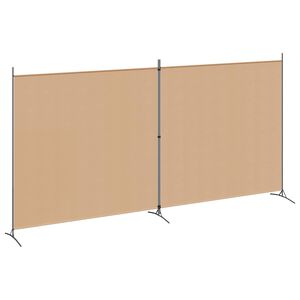 vidaXL 2-Panel Room Divider Beige 348 x 180 cm Fabric