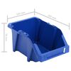vidaXL 250 pcs Stackable Storage Bins 103x165x76 mm Blue