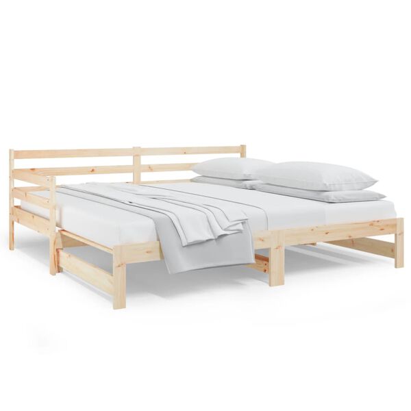 vidaXL Pull-out Day Bed without Mattress 2x(90x190)cm