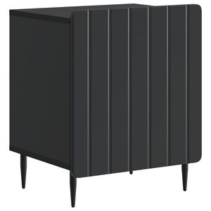 vidaXL Bedside Cabinet Black 43 x 34.5 x 52 cm Engineered Wood