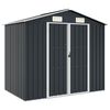 vidaXL Garden Shed Anthracite 205x129x183 cm Galvanised Steel
