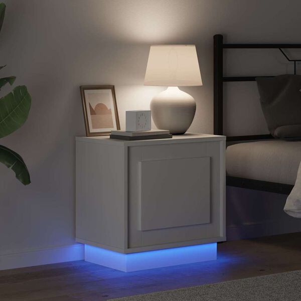 vidaXL Bedside Cabinet White 44 x 34.5 x 45 cm Engineered Wood