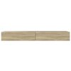vidaXL TV Cabinet with LED Lights Sonoma Oak 120x35x15.5 cm