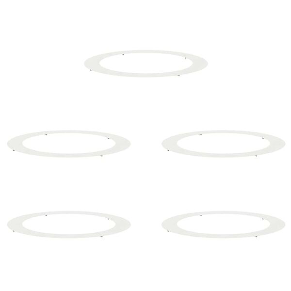 vidaXL suitable for Flat Tree Rings 5 pcs White Ø90 / 120 cm Steel