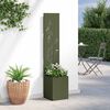 vidaXL Garden Privacy Screen Olive green 32 x 140 cm Cold-rolled steel