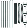 vidaXL Fence Post Green 10 x 1 m (12 x 12 mm mesh) Steel