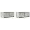 vidaXL TV Cabinets 2 pcs Concrete Grey 60x31x25,5 cm Engineered Wood