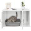 vidaXL Cat House Gloss White 85 x 55 x 50 cm Engineered Wood