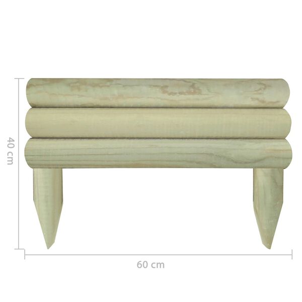 vidaXL Lawn Log Panels 6 pcs Pinewood 60 cm