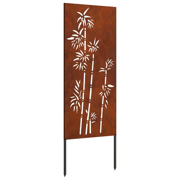 vidaXL Garden Privacy Screen Floral Rusty 50 x 140 cm Weathering Steel