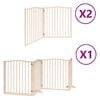 vidaXL Dog Gate with Door Foldable 8 Panels 640 cm Poplar Wood