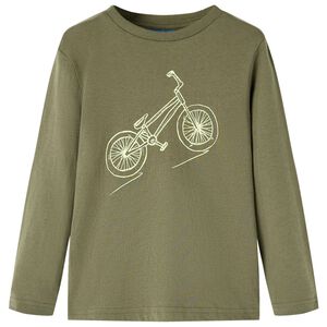 vidaXL Kids' T-shirt with Long Sleeves Khaki 92