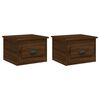 vidaXL Wall-mounted Bedside Cabinets 2 pcs Brown Oak 41.5x36x28cm