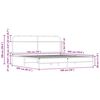 vidaXL Metal Bed Frame without Mattress Sonoma Oak 193x203 cm