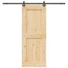 vidaXL Sliding Door with Hardware Set 90x210 cm Solid Wood Pine