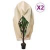 vidaXL Plant Fleece Covers with Zip 2 pcs 70 g/m&sup2; 3.93x3.5 m