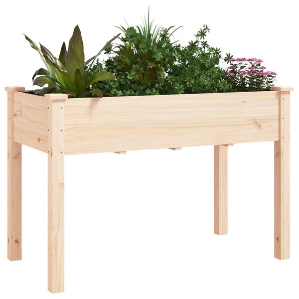 vidaXL Planter with Liner 118x59x76 cm Solid Wood Fir