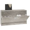 vidaXL Shoe Bench Concrete Grey 80x24x45 cm Engineered Wood