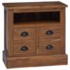 vidaXL Storage Cabinet Natural 60 x 30 x 60 cm Solid Teak Wood