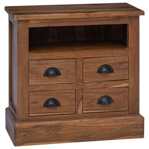 vidaXL Storage Cabinet Natural 60 x 30 x 60 cm Solid Teak Wood