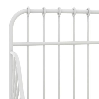 vidaXL Extendable Bed Frame White Metal 80x130/200 cm