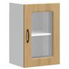 vidaXL Kitchen Wall Cabinet with Glass Door Kalmar Artisan Oak Engineered Wood
