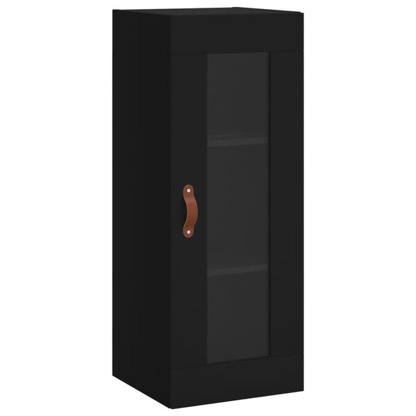 vidaXL Wall Mounted Cabinet Black 34.5x34x90 cm